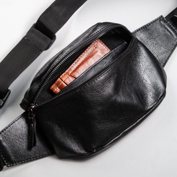 Бананка чоловіча, шкіряна сумка на пояс - Зображення 6