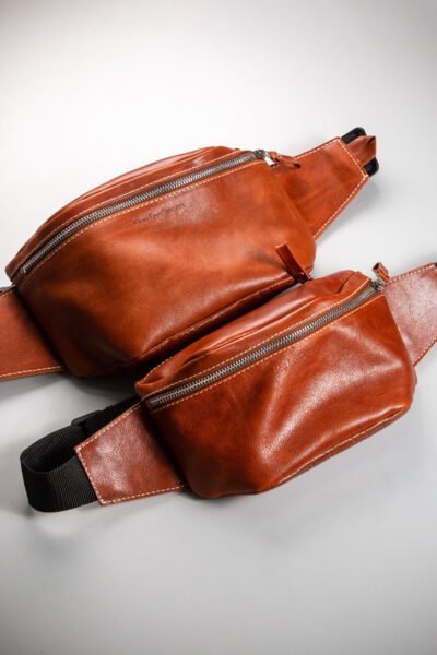 Бананка чоловіча, шкіряна сумка на пояс - Зображення 5