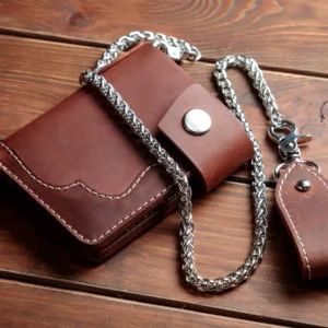 Biker Mini Wallet Made of Genuine Leather