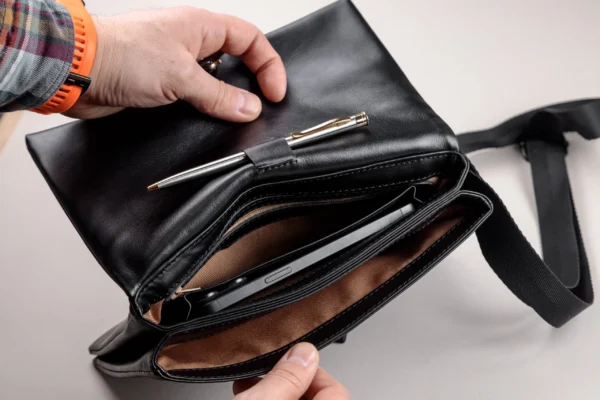 Шкіряна чоловіча сумка Slim - Зображення 8